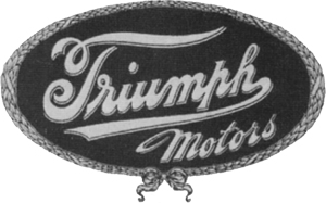 1914 Broader Triumph Script in Oval 
Triumph Motors